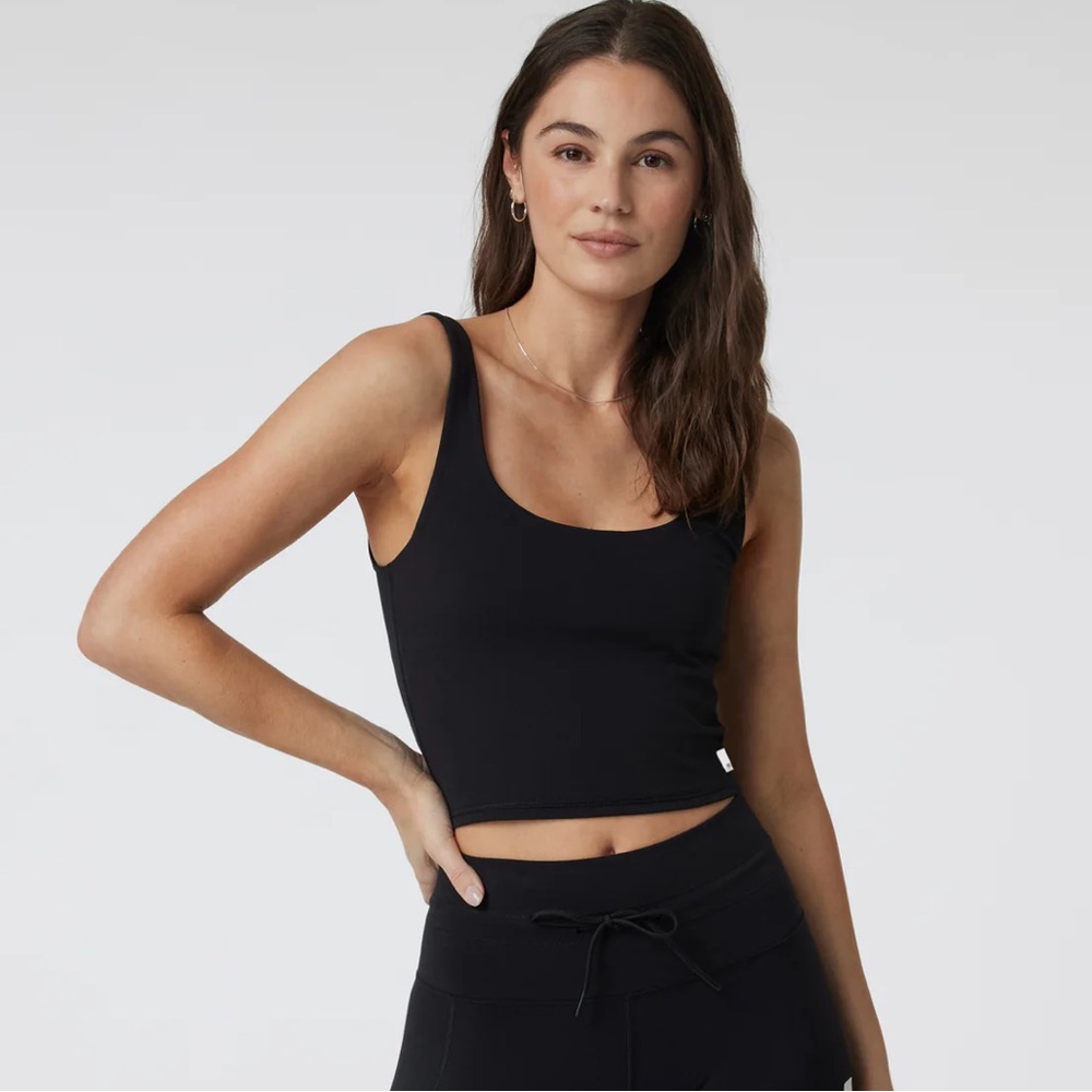 Vuori Daily Crop Tank Small Black